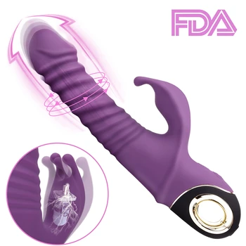 Sekso Žaislas Moterims su 7 Veržlus & Sukasi Veiksmai G Spot Klitorio Analinis Stimuliavimas, Realistiškas Vibruojantis Dildo, Vibratoriai