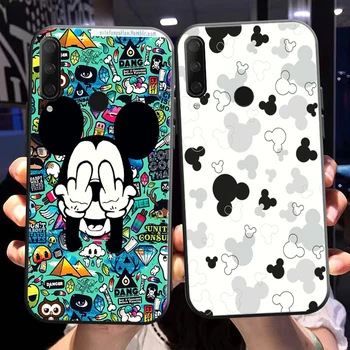Mickey Minnie Mouse Už Huawei Honor 9X 10X Pro Lite Telefoną Atveju Garbę 8X Funda Coque Juoda Minkšto Silicio Skystis