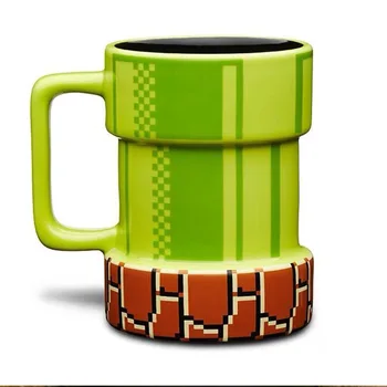 Kūrybos Puodelis animaciją žaidimas Super Mario Kanalizacijos pikselių 3D Kavos Puodelis su ranka angų, keramikos Drinkware Taurės Gimtadienius, Dovana NAUJOS