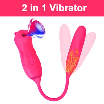Suaugusiųjų Produkto Sekso Žaislai Moterims, Moteriška Masturbator 2 In 1 G Spot Klitorio Stimuliatorius Clit Spenelių Gyvis Čiulpti Vibator