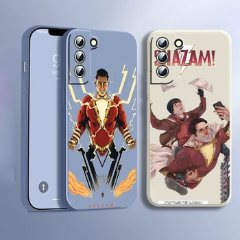 Shazam Superhero Mielas Samsung A04 S A71 A51 A41 A42 A30 A32 A21S A12 A11 A01 A02 4G 5G Skysčio Virvę, Silikoninis Telefono dėklas