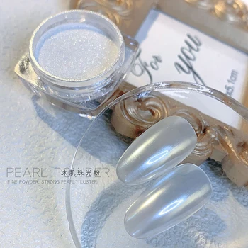 1 Dėžutė Mirguliavimas Pearl Nagų Blizgučiai Milteliai Šviečia Perlų Pigmentų Aurora Holografinis Nails Žavesio Paillette Pearl Manikiūro Milteliai