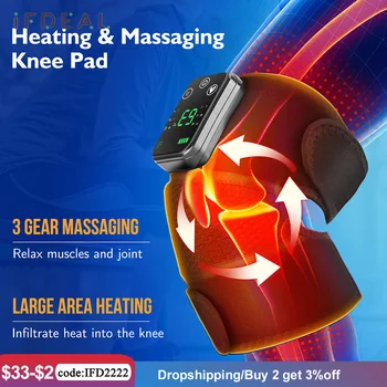 Elektros Šildymo Vibracijos Massager Terapijos Kelio, Alkūnės, Kojų Artrito Fizinė Medicina Ir Reabilitacija, Sąnarių Skausmų Palengvinimui Šiltas Wrap Kelio Trinkelėmis Massager
