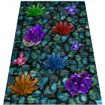 beibehang Krištolo kristalų grindys 3D grindys užsakymą didelė freska pvc dėvėti vandeniui atsparus vandeniui storio pasta