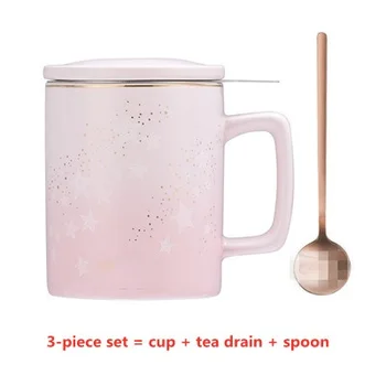 Šiaurės arbatos puodelio vyrų ir moterų puodelis su dangteliu šaukštas arbatos ir vandens atskyrimo keramikinis puodelis kavos puodelis su LOGOTIPU