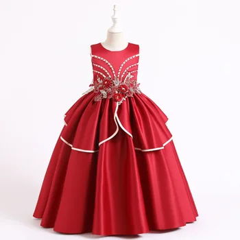 Nauja vaikų suknelė Princesė dress suknelė mergina piano playing suknelė šalies vakarinę suknelę