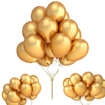 10vnt 12inch Latekso Perlų, Aukso Balionai, Kalėdų, Vestuvių, Vaikų Šalis Dekoro Švenčių prekės gimtadienio dekoracijos vaikams