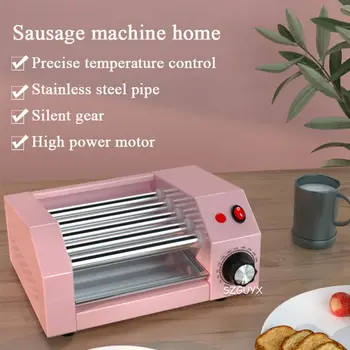 220V mažo Dydžio, Hot Dog Roller Dešra šildymo mašina Grilis Mašina, Namų Virtuvė Elektros Dešra Maker Mašina