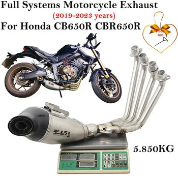 Honda CB650R CBR650R 2019 m. 2022 m. 2023 Visas Sistemas Motociklų Išmetamųjų Anglies Pluošto Pabėgti Priekiniai Nuorodą Vamzdis Duslintuvo DB Žudikas