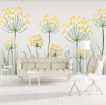 xuesu Užsakymą tapetai, freskos 3D foto tapetai, modernus minimalistinio mažų šviežių ranka-dažytos gėlių fone sienos
