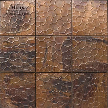 JAV populiarus stilius Didelis kvadratinis Metalo vario siena, mozaikos plytelės