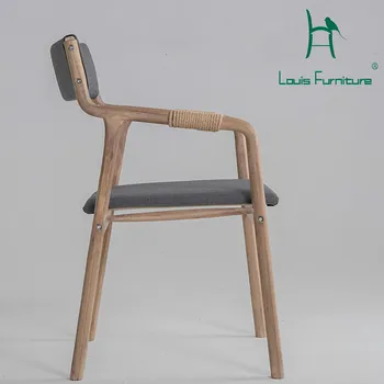 Louis Mados Valgomojo Kėdės Kambarį Medžio Masyvo Lenktas Graikinių Riešutų Retro Modernus Minimalistinio Atlošas Laisvalaikio