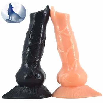 Gyvūnų šunų dildo vilkas varpos moterų masturbuotis lesbiečių suaugusiųjų sekso žaislai analinis dildo gėjų dick nr. siurbimo erotika produktas, sekso parduotuvė