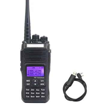Dvigubos Juostos Nešiojamas Su Programavimo Kabelį VHF UHF Nešiojamą radijo stotele Walkie Talkie