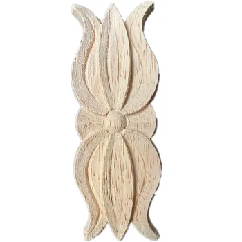 1PC Mediniai Decal Raižyti Kabinti Prekių Kampe Appliques Apdailos Priedai Miniatiūros Europa Ilgai Woodcarving Namų Dekoro
