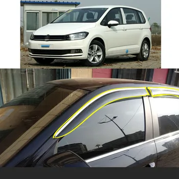 Automobilio Stilius Lipdukas Plastikinių Langų Stiklo Vėjo Skydelis Lietaus/Saulės Guard Ventiliacijos VW Volkswagen Touran L. 2016 m. 2017 m. 2018 m. 2019 m. 2020 m. 2021 m.